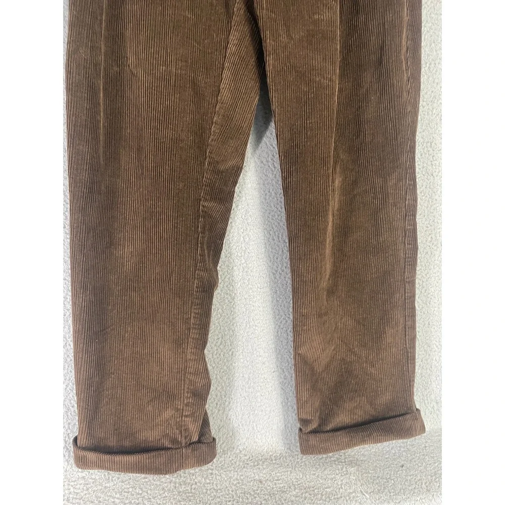 Jos A Bank Mens Brown Wide Wale Corduroy Pants 36x30 Pleated Vintage Trouser